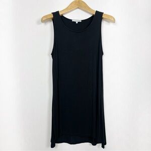 Emma’s Closet Women’s Black Sleeveless Bamboo Top‎ Size Small Split Hem